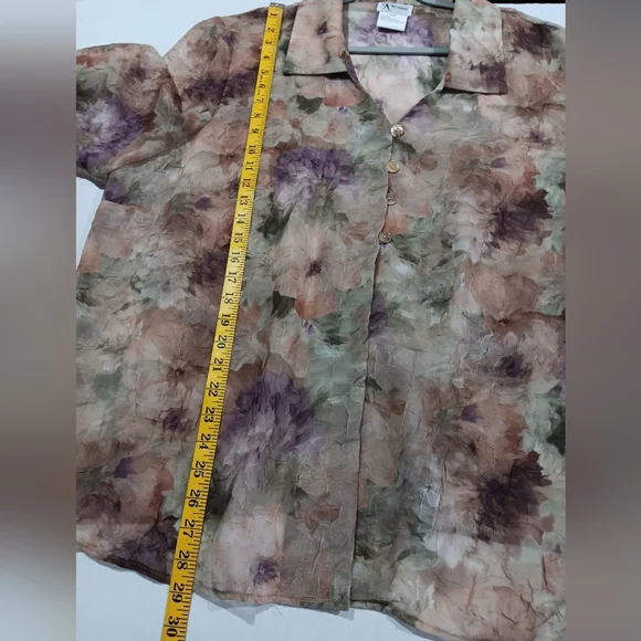 K Woman Women's (Size 24W) Green/Purple Floral Two-Piece Dress Set (NWT) - Picture 12 of 16